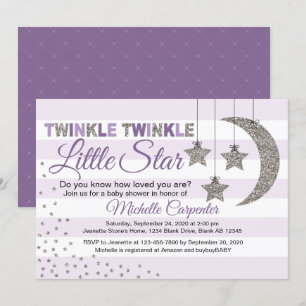 Twinklige kleine Sterne Babydusche Einladung