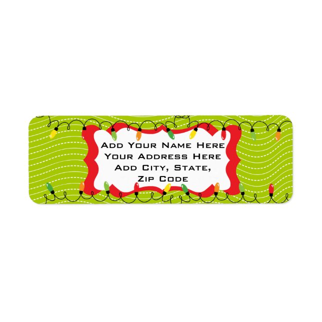 Twinklight Weihnachtsfeiertagsadressen Labels (Vorne)