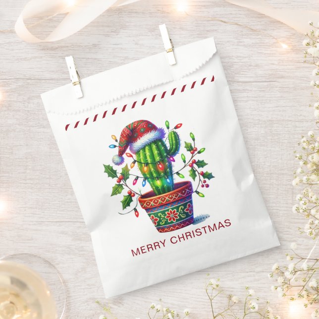 Twinkling Cactus Christmas Geschenktütchen (Ausgeschnitten)