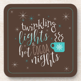 Twinkling Lights Hot Cocoa Nights ID593 Getränkeuntersetzer