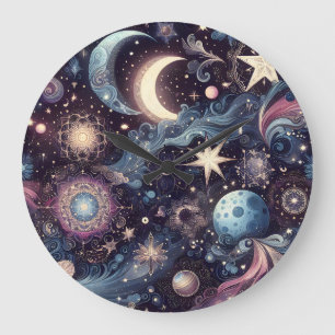Twinkling Stardust Große Wanduhr