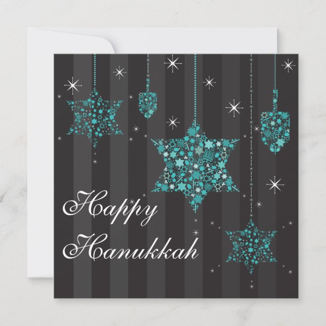 Twinkling Stars von David Hanukka Einladungskarte (Vorderseite)