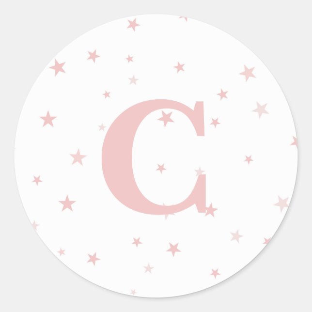 Twinkling Tiny Star Pink Baby Girl Runder Aufkleber (Vorderseite)
