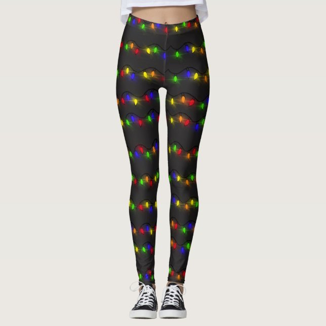 Twinkling Weihnachtslicht Leggings (Vorderseite)