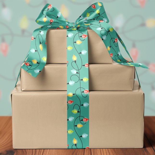 Twinkling Weihnachtslicht Weihnachtsmuster Satinband (Von Creator hochgeladen)