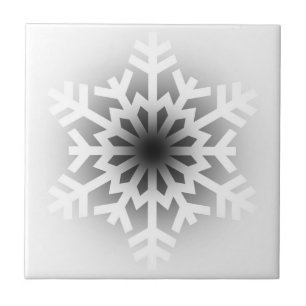 Twinkling White Snowflake Fliese