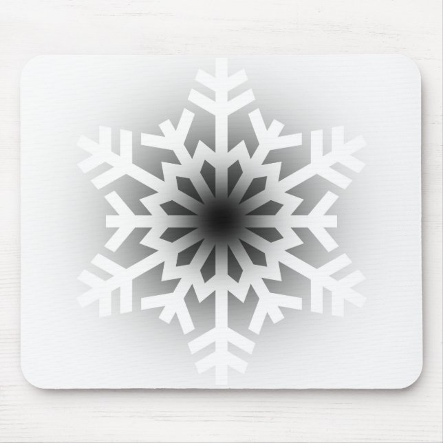 Twinkling White Snowflake Mousepad (Vorne)