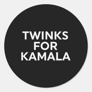 Twinks für Kamala - Harris 2024 Runder Aufkleber
