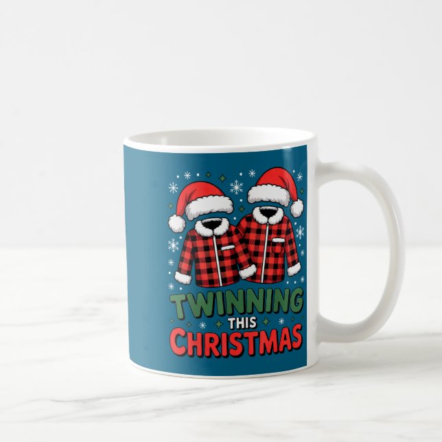Twinning This Christmas Matching Family Holiday  Kaffeetasse (Rechts)