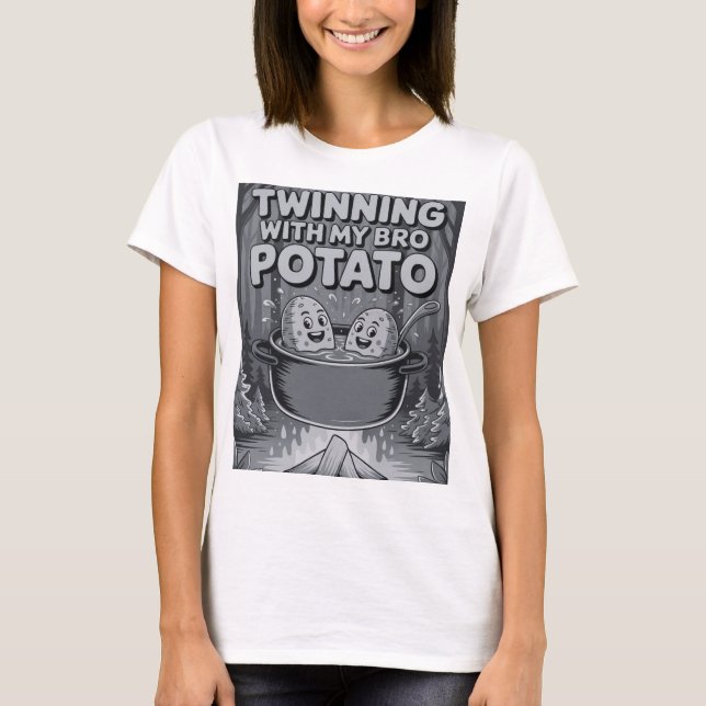 Twinning with My Bro Potato T-Shirt (Vorderseite)