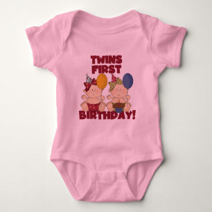 Twins 1. Geburtstag - Girls Tshirts und Geschenke