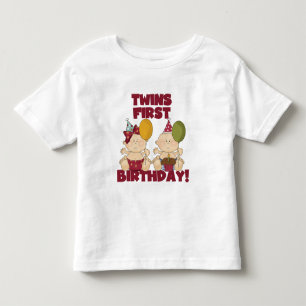 Twins 1. Geburtstag Junge/Mädchen T - Shirt und Ge