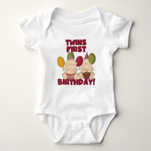 Twins 1. Geburtstag - Jungen T - Shirt und Geschen