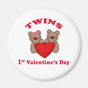 Twins 1. Valentinstag Magnet