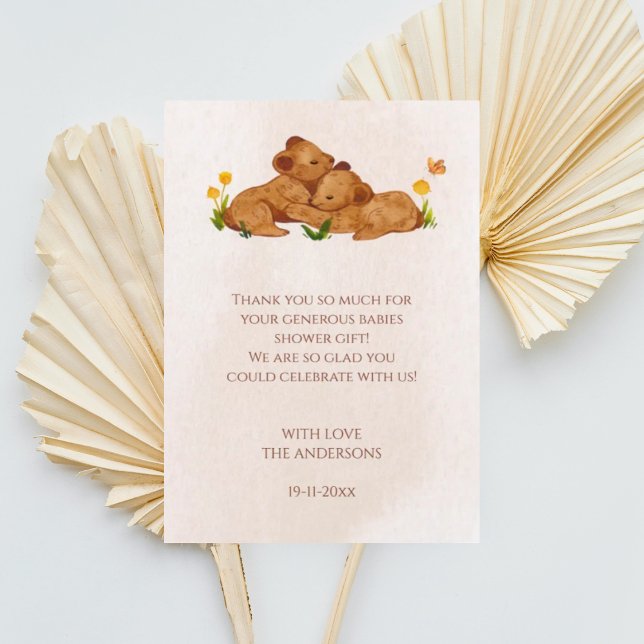 Twins Baby Dusche geschlechtsneutral Dankeschön Ka Dankeskarte (Von Creator hochgeladen)