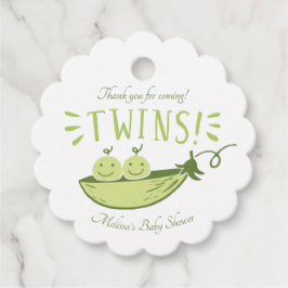 Twins Baby Dusche Zwei Erbsen in einem Pod Gefalle Geschenkanhänger