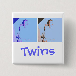 Twins Baby Shower Button
