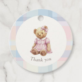 Twins Beary First Birthday Girl Geschenkanhänger