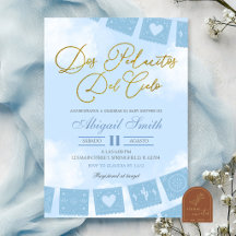 TWINS Blue Spanish Stück des Himmels Babyparty