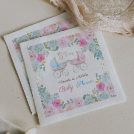 Twins Boy and Girl Baby Shower Dekoration Serviette