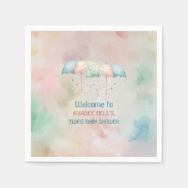 Twins Boy and Girl Dusche Regenschirm Serviette