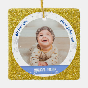 Twins Boys Fotos Tante Niedlich First Christmas Ba Keramikornament