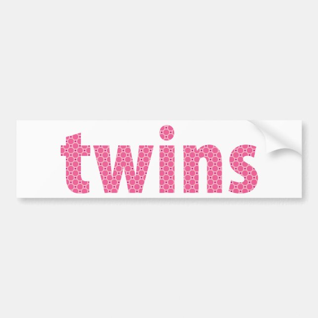 TWINS COLLECTION - Mädchen {pink} Autoaufkleber (Vorne)
