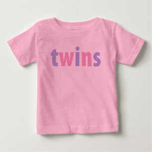 TWINS COLLECTION - Mädchen {violett + rosa} Baby T-shirt