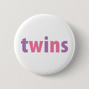 TWINS COLLECTION - Mädchen {violett + rosa} Button