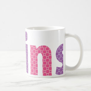 TWINS COLLECTION - Mädchen {violett + rosa} Kaffeetasse