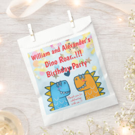 Twins Dino Roar Birthday Party Geschenktütchen