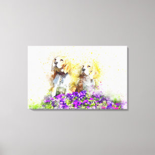 Twins Dogs Leinwanddruck