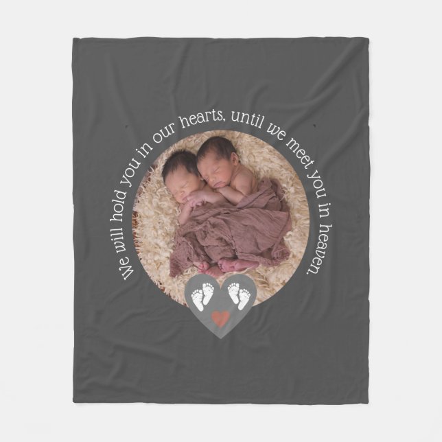 Twins Fehlwagenbaby Loss Memorial Stillgeborene Fleecedecke (Vorderseite)