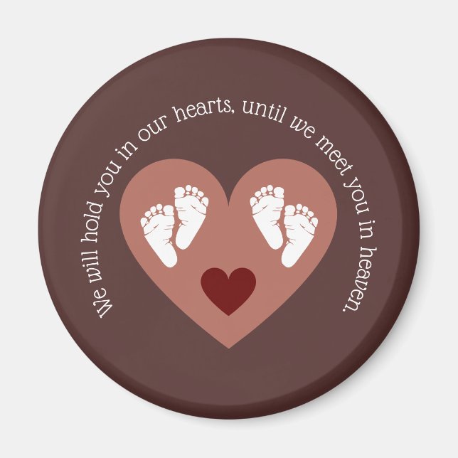 Twins Fehlwagenbaby Loss Memorial Stillgeborene Magnet (Vorne)
