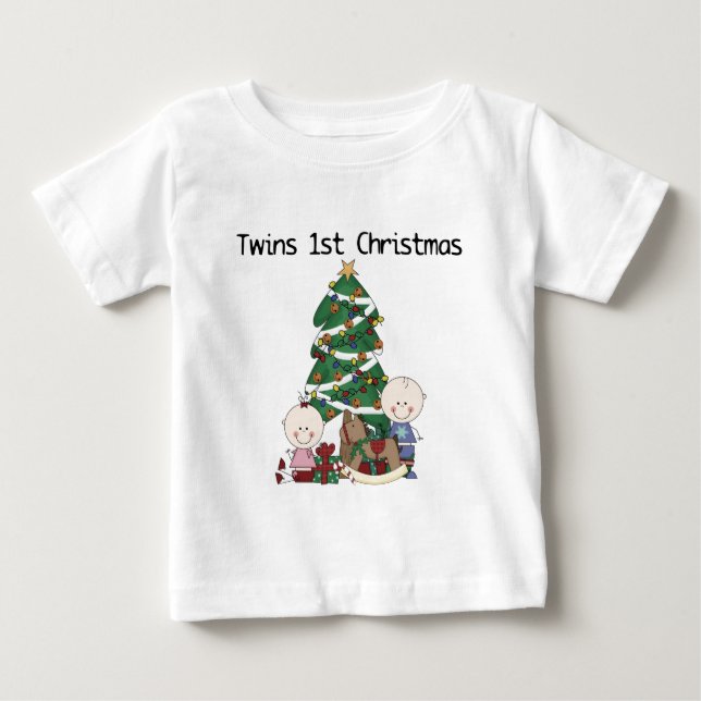 Twins First Christmas Tshirts und Geschenke (Vorderseite)