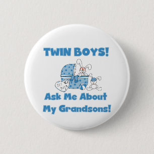 Twins Fragte über meine Enkel Tshirts und Geschenk Button