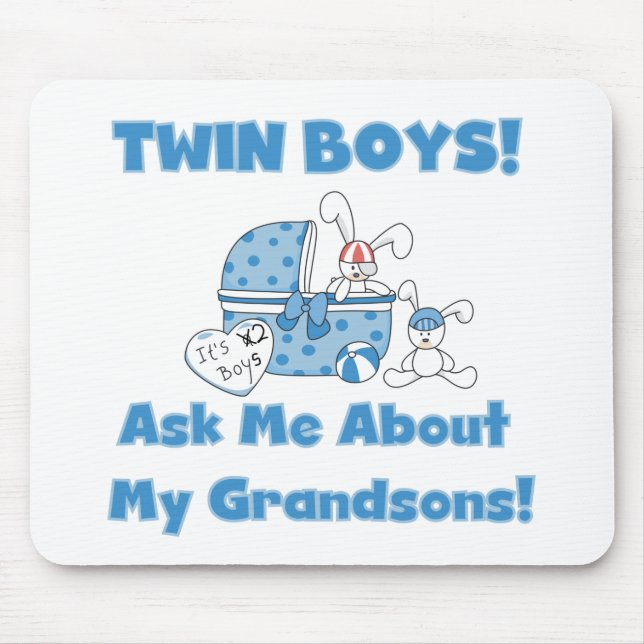 Twins Fragte über meine Enkel Tshirts und Geschenk Mousepad (Vorne)
