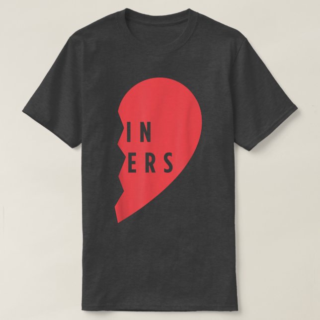 Twins Gift - Twin Sisters Heart Matching Shirt Set (Design vorne)