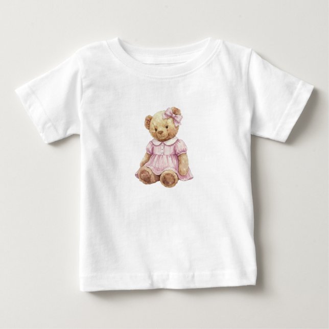 Twins Girl teddy bear birthday t shirt (Vorderseite)