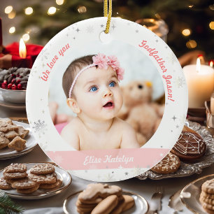 Twins Girls Fotos Godvater First Christmas Baby Keramik Ornament
