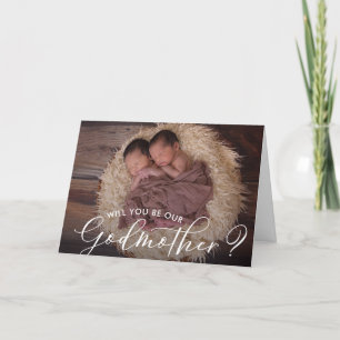 Twins Godmutters Vorschlag Foto Karte