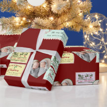 Twins Heart Foto Baby Merry 1. Weihnachts-Briefmar