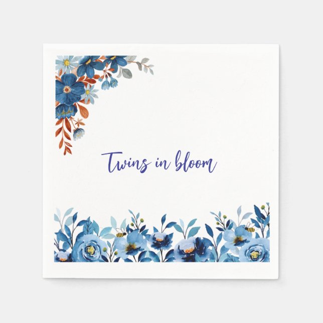Twins in Bloom Serviette (Vorderseite)