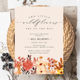 Twins Little Wildblume Blume Baby Dusche Einladung