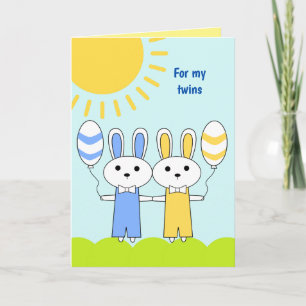Twins Oaster Bunny Feiertagskarte