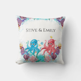 Twins Ocean Colorful Baby's Octopus Throw Kissen