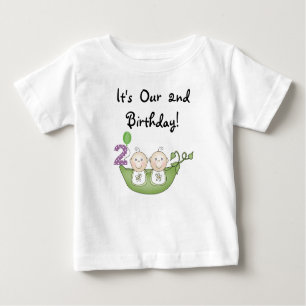 Twins Peas dans un Pod 2e Anniversaire Tshirt