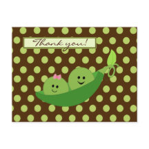 Twins Peas in einer Pod Baby Dusche Danke