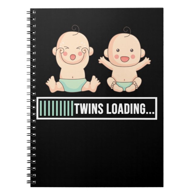 Twins Pregnancy Ankündigung Notizblock (Vorderseite)
