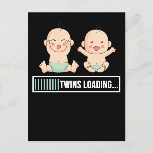 Twins Pregnancy Ankündigung Postkarte (Vorderseite)